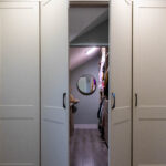 White walk in wardrobe