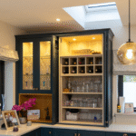 Hidden larder with hidden slide doors.