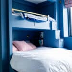 Blue bespoke bedroom design - bunk beds
