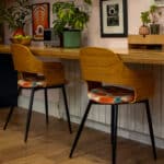 Wooden chairs with oak desk